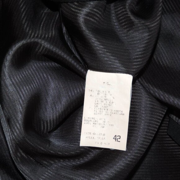 MONDI by Escada sz 42 / 10 Blk Wool Blend Stretch Blazer Jacket Vintage - Picture 13 of 14